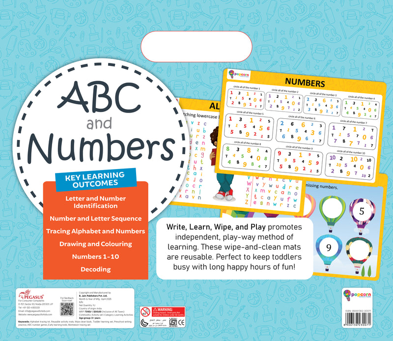 ABC and Numbers - Write & Wipe Activity Mats