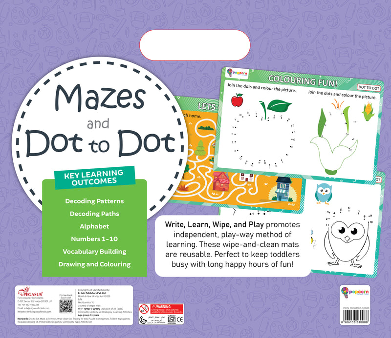 Mazes & Dot to Dot – Write & Wipe Activity Mats