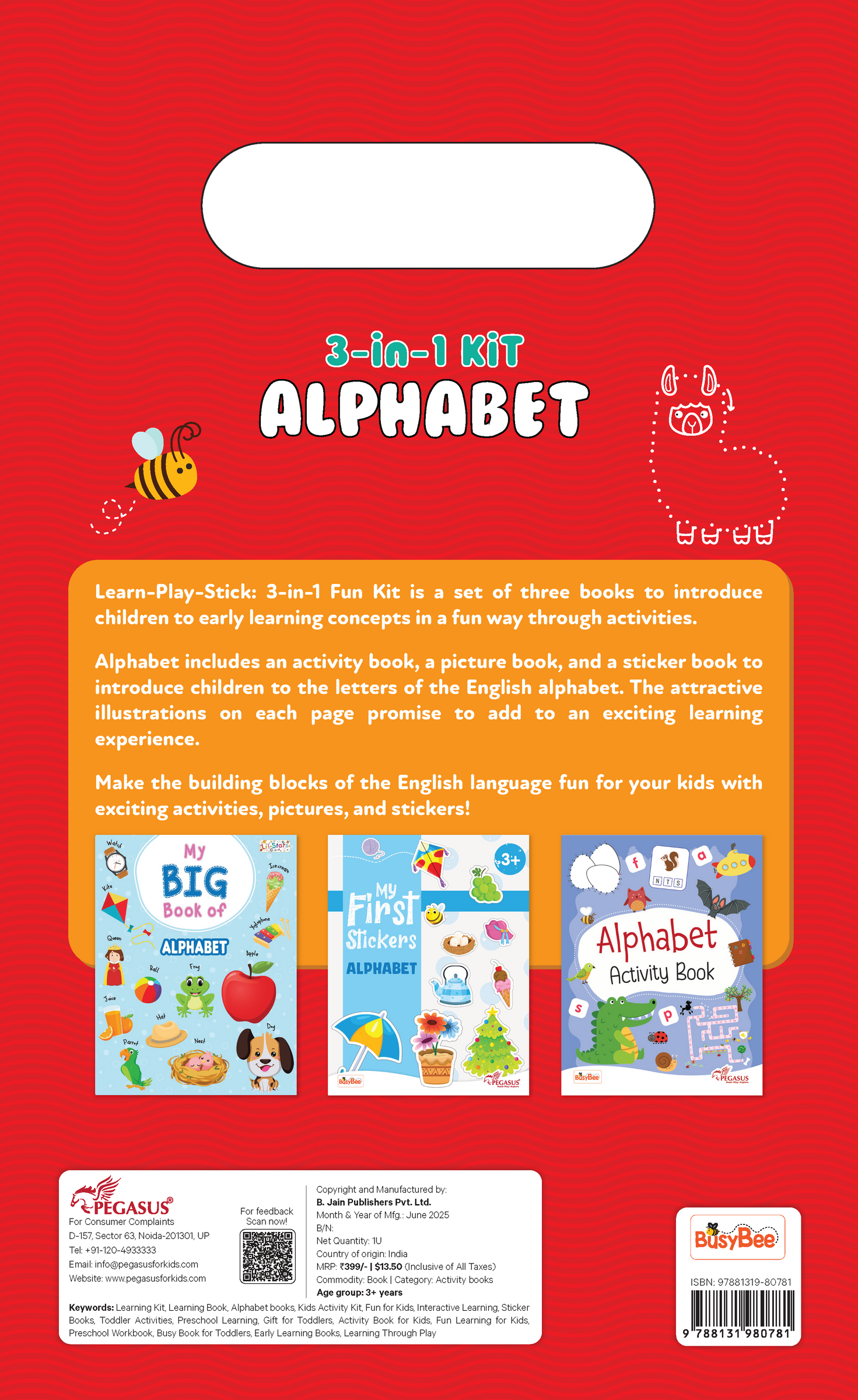 3-in-1 Alphabet Learning Kit for Kids – Early Learning, ABC Practice K ...
