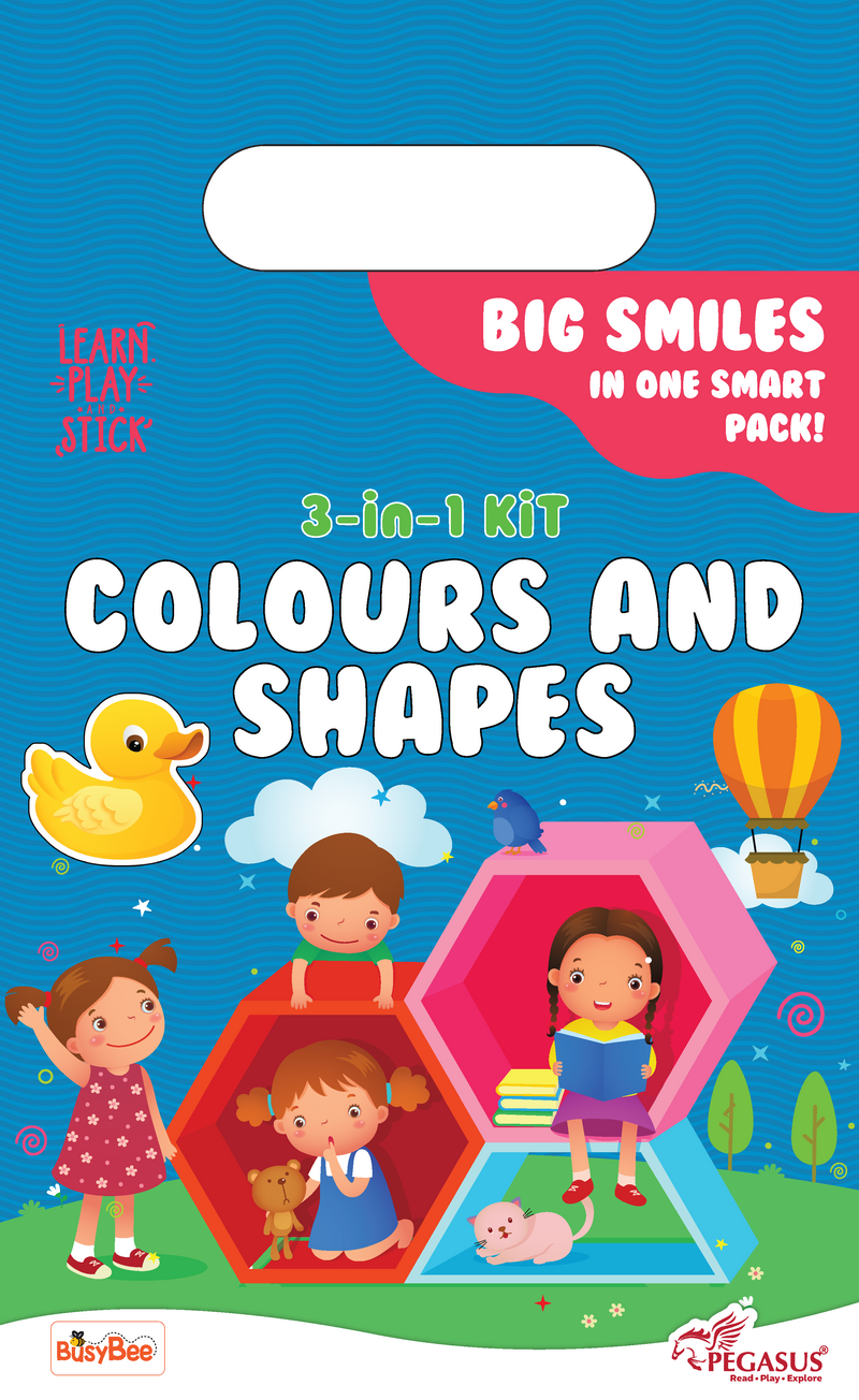 3-in-1 Kit Colours and Shapes – Learn, Play, Stick