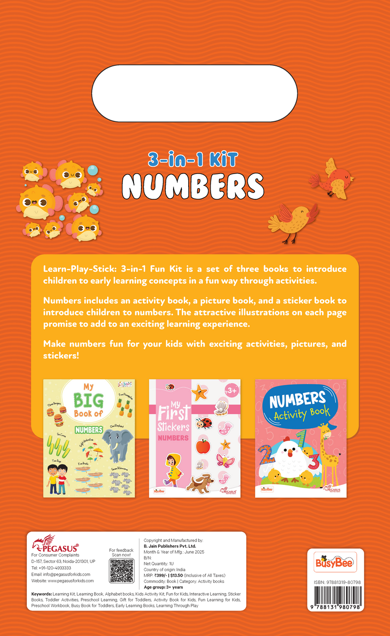 3-in-1 Kit Numbers – Learn, Play, Stick