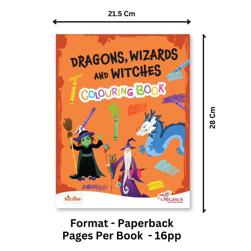 Colouring Books - Dragons, Wizards & Witches