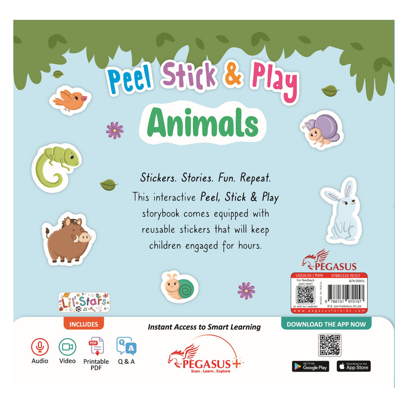 Peel, Stick & Play - Animals