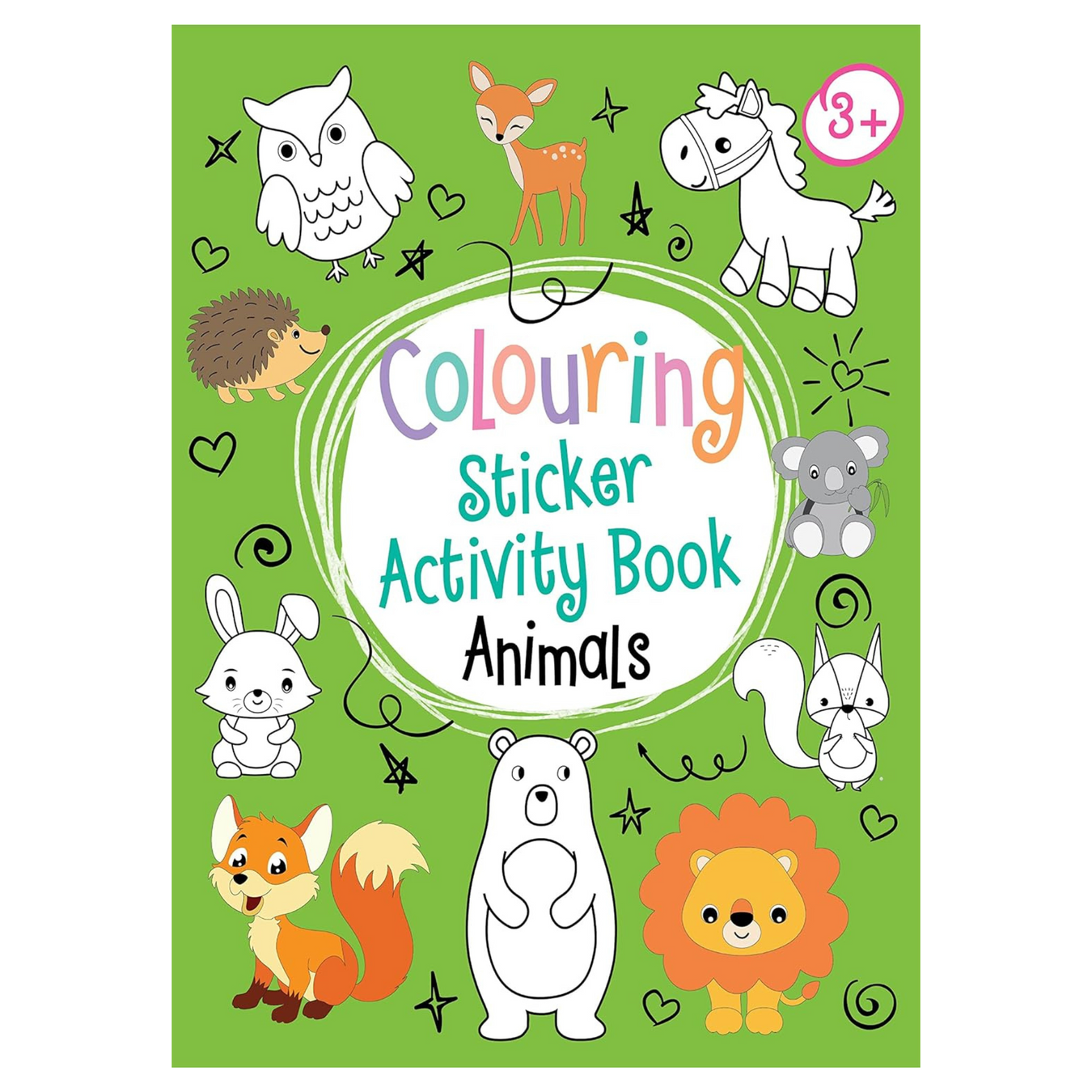 Neon Sticker Colouring Activity Book