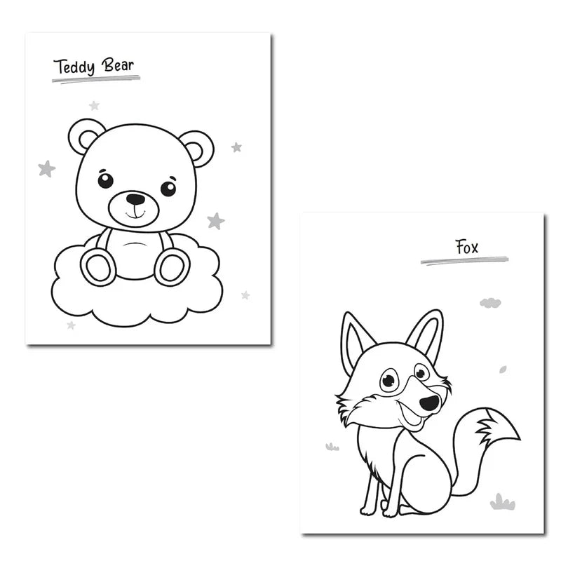 Set of 4 Colouring Sticker Activity Book | Age 2+ Years