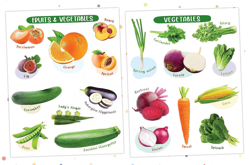 Wipe & Clean - My First Poster Book - Fruits & Vegetable