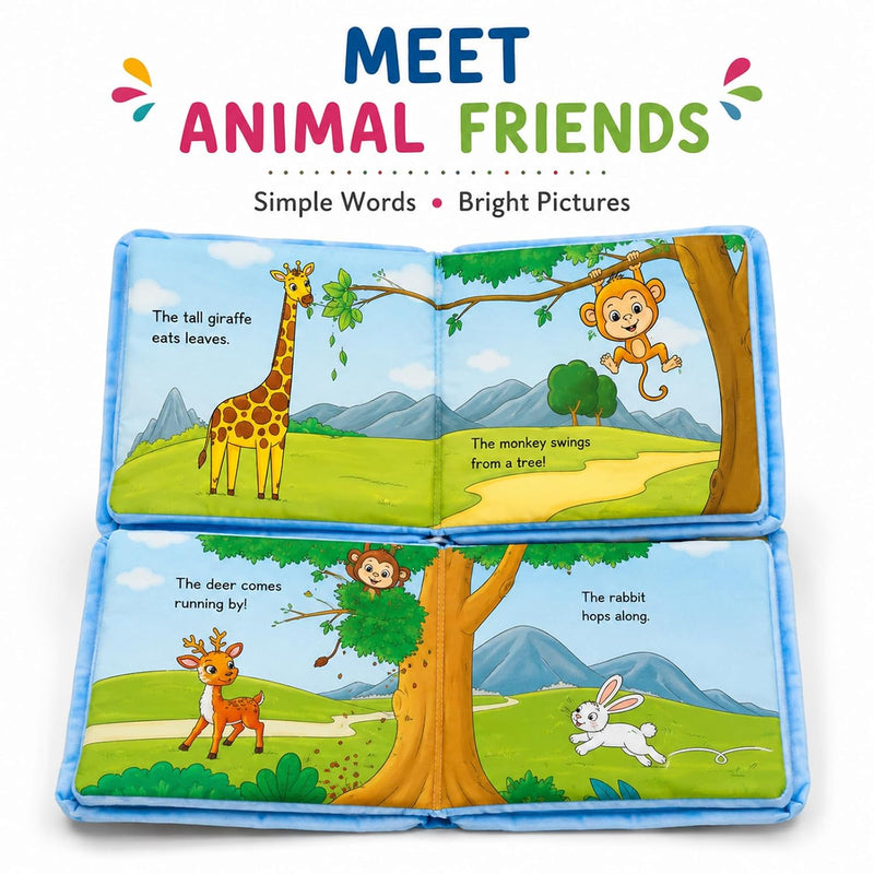 Baby’s First Cloth Books – Set of 4 with Crinkle Sound
