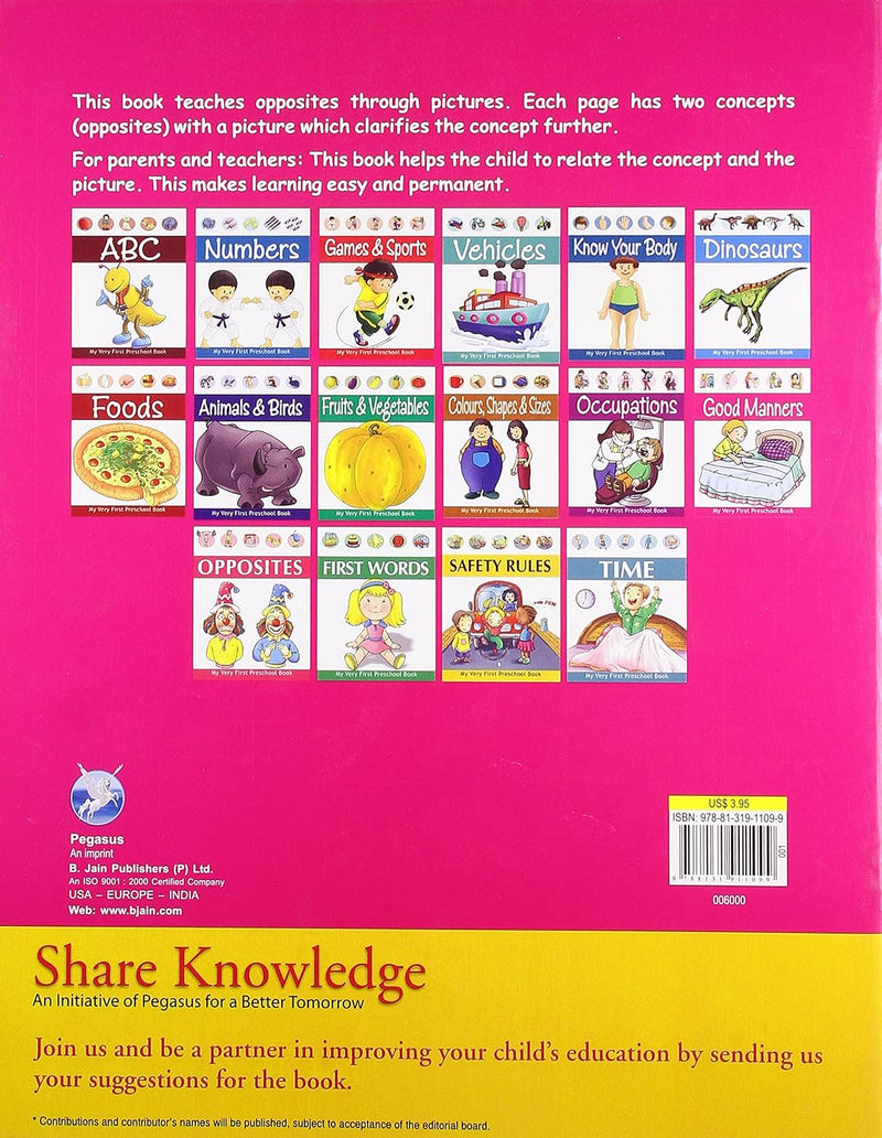 Opposites - My Very First Preschool Book Paperback