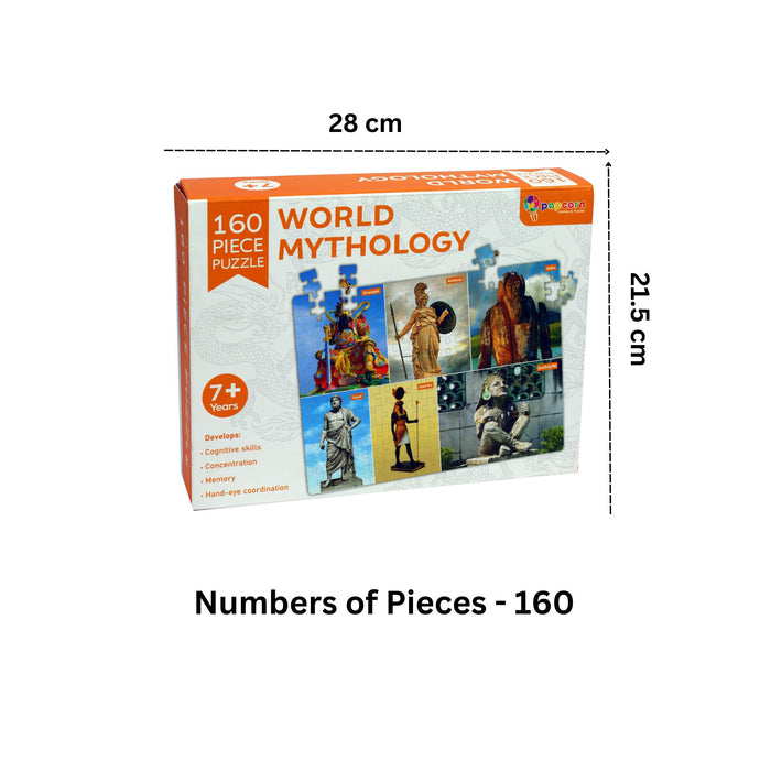 160 Piece Puzzle - World Mythology | Educational Puzzle for All Ages