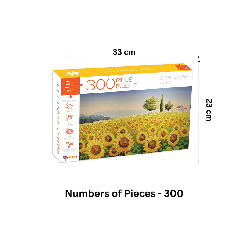 Sunflower field - 300 Piece Puzzle