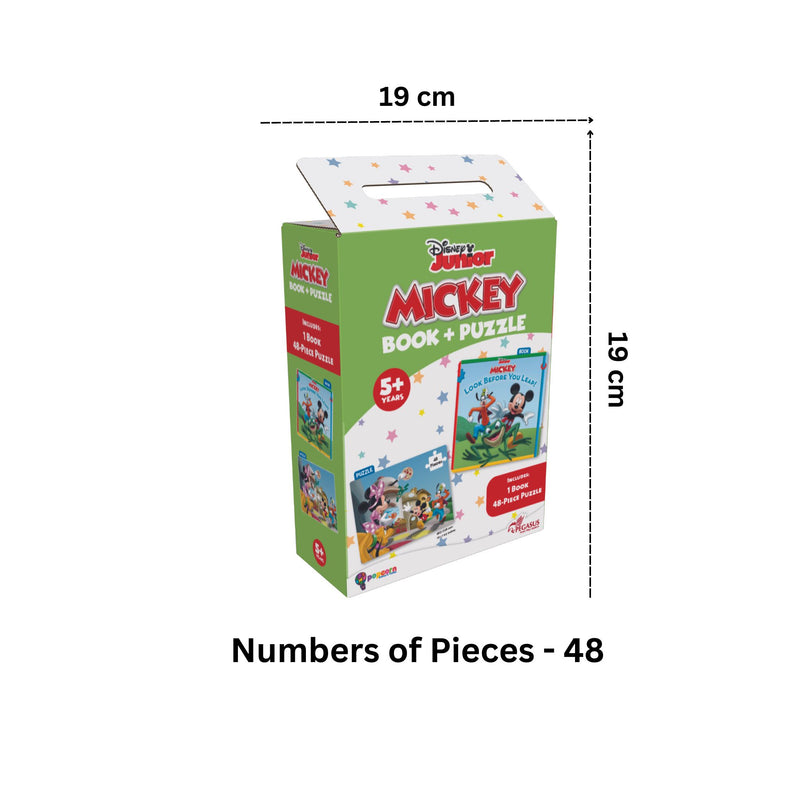 Mickey & Friends (Book + 48 Glitter Piece Puzzles)