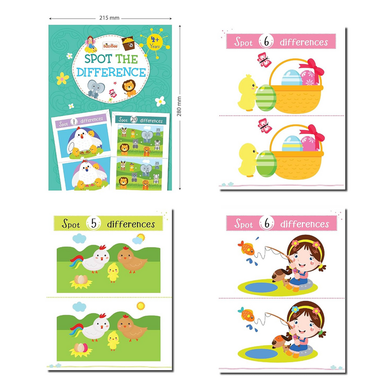 Mazes, Colour by Numbers, Spot the Difference , Look & Find - 4 Activity Books