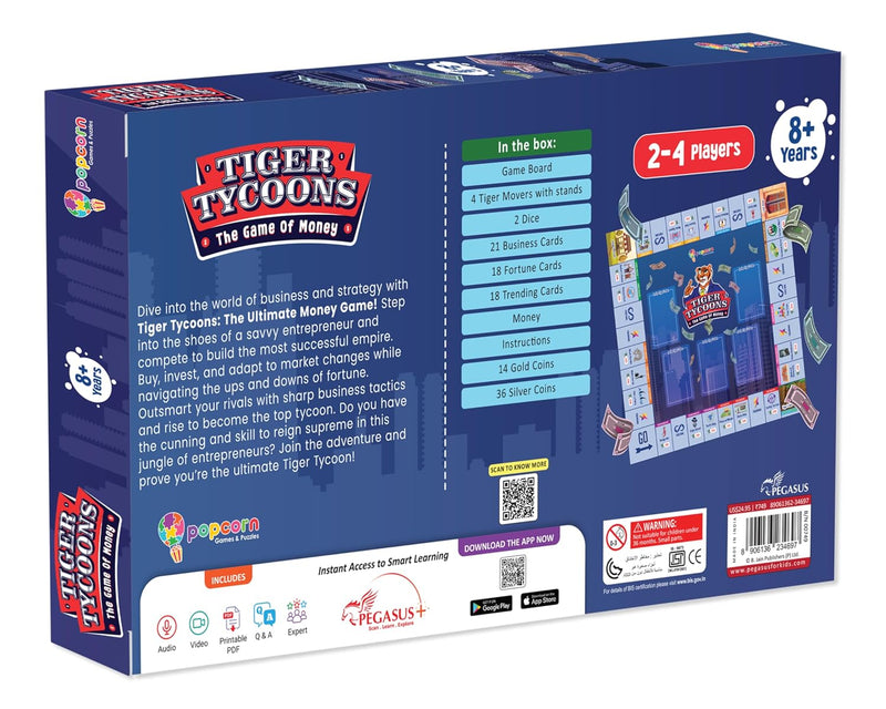 Tiger Tycoons Board Game for Kids | Money & Business Strategy Game | 2–4 Players | Age 8+ Years
