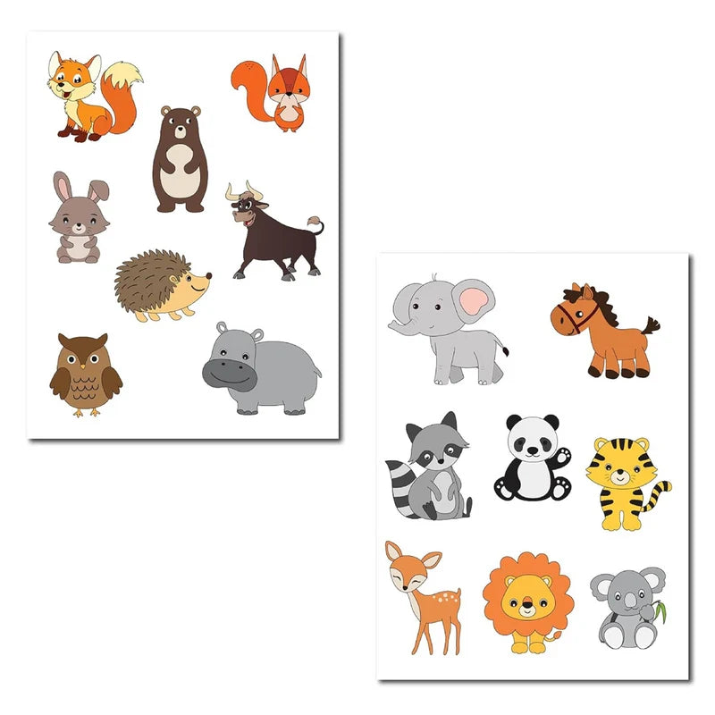 Set of 4 Colouring Sticker Activity Book | Age 2+ Years
