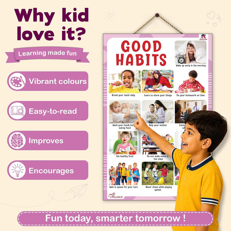 Good Habits - Thick Laminated Primary Chart