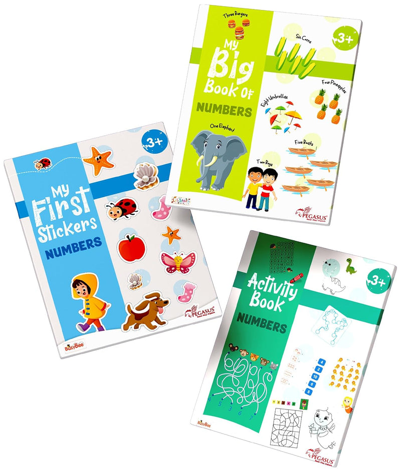 3-in-1 Numbers Learning Kit for Kids – Early Math Skills & Preschool Kit Books (Age 3+ Years)