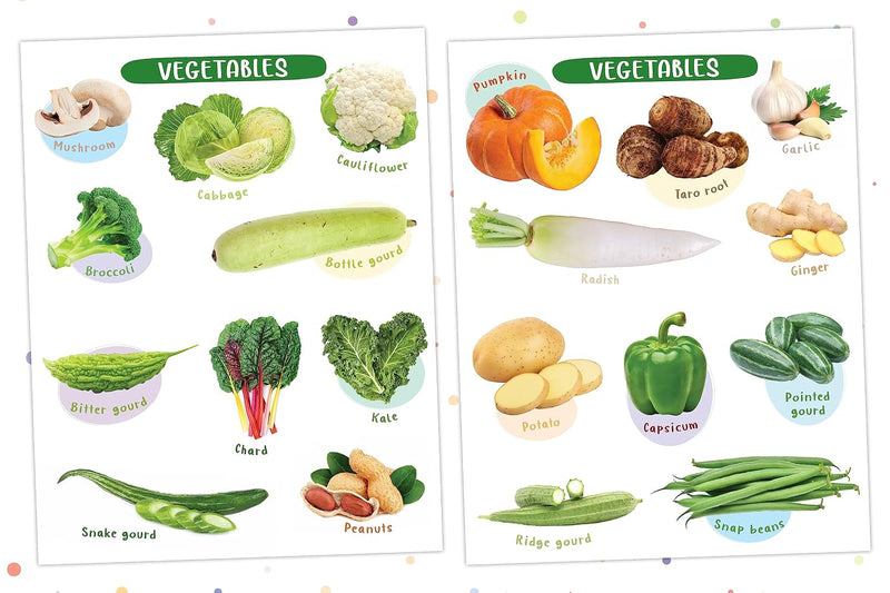 Wipe & Clean - My First Poster Book - Fruits & Vegetable