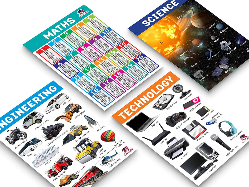 Stem Charts - 4 Jumbo Charts