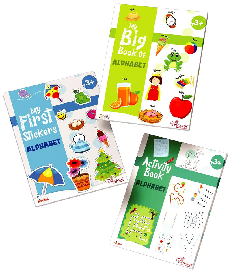 3-in-1 Alphabet Learning Kit for Kids – Early Learning, ABC Practice Kit Books (Age 3+ Years)