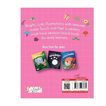 Touch and Feel Number Board Book for Babies – Learning Colour & Textures Book (Age 1+ Years)