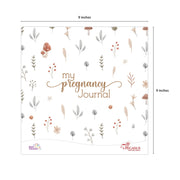 Interior pages of My Pregnancy Record Book showing sections for ultrasound, baby kicks, and trimester milestones