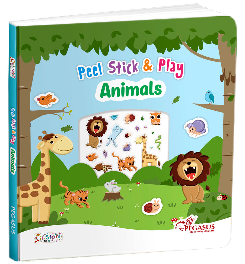 Peel Stick & Play Animals Book for Kids – Reusable Animal Sticker Activity Book (Age 2+ Years)