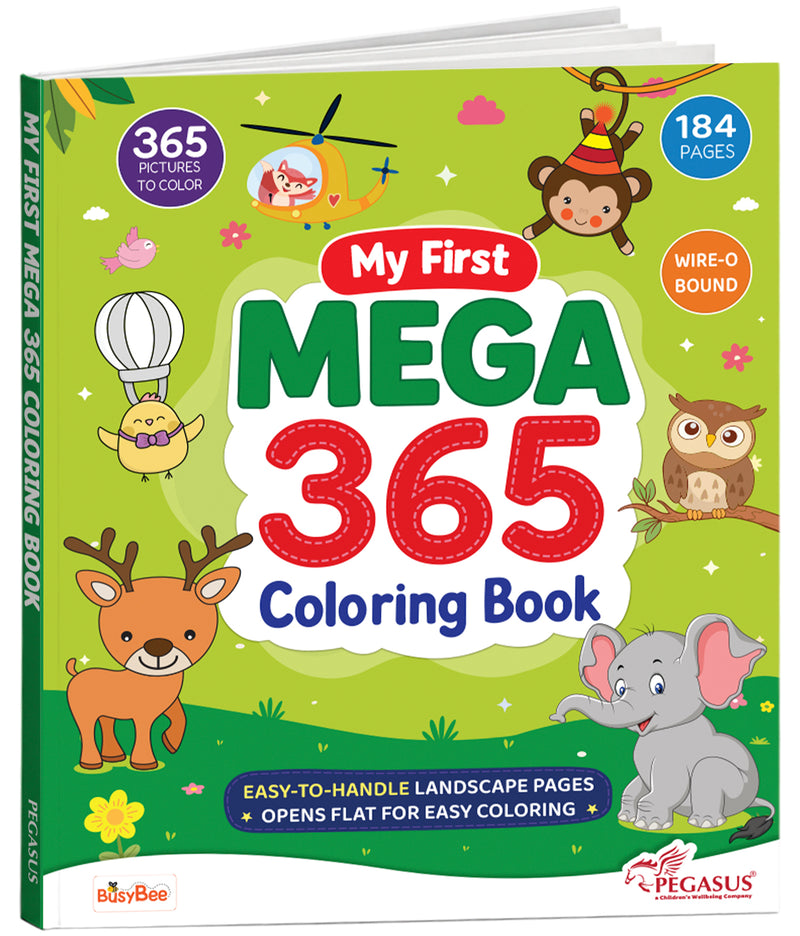 My First Mega 365 Coloring Book for Kids – Wire-O Bound Colouring and Early Learning Activity Book (Age 3+ Years)