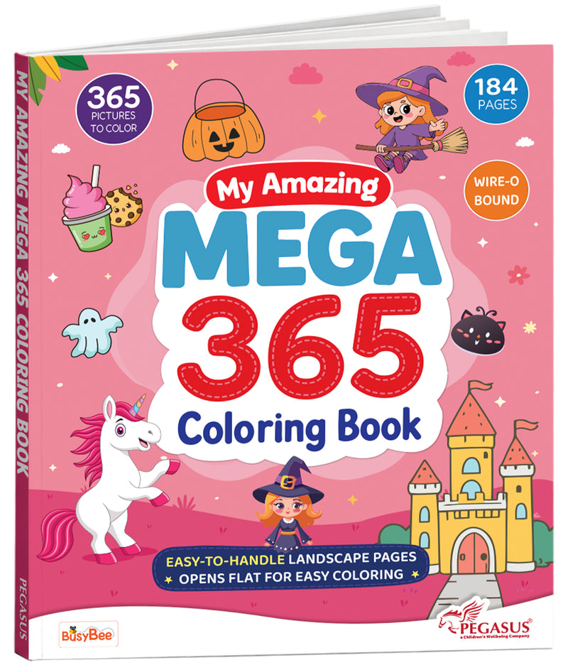 My Amazing Mega 365 Coloring Book for Kids – Wire-O Bound Colouring and Early Learning Activity Book (Age 3+ Years)