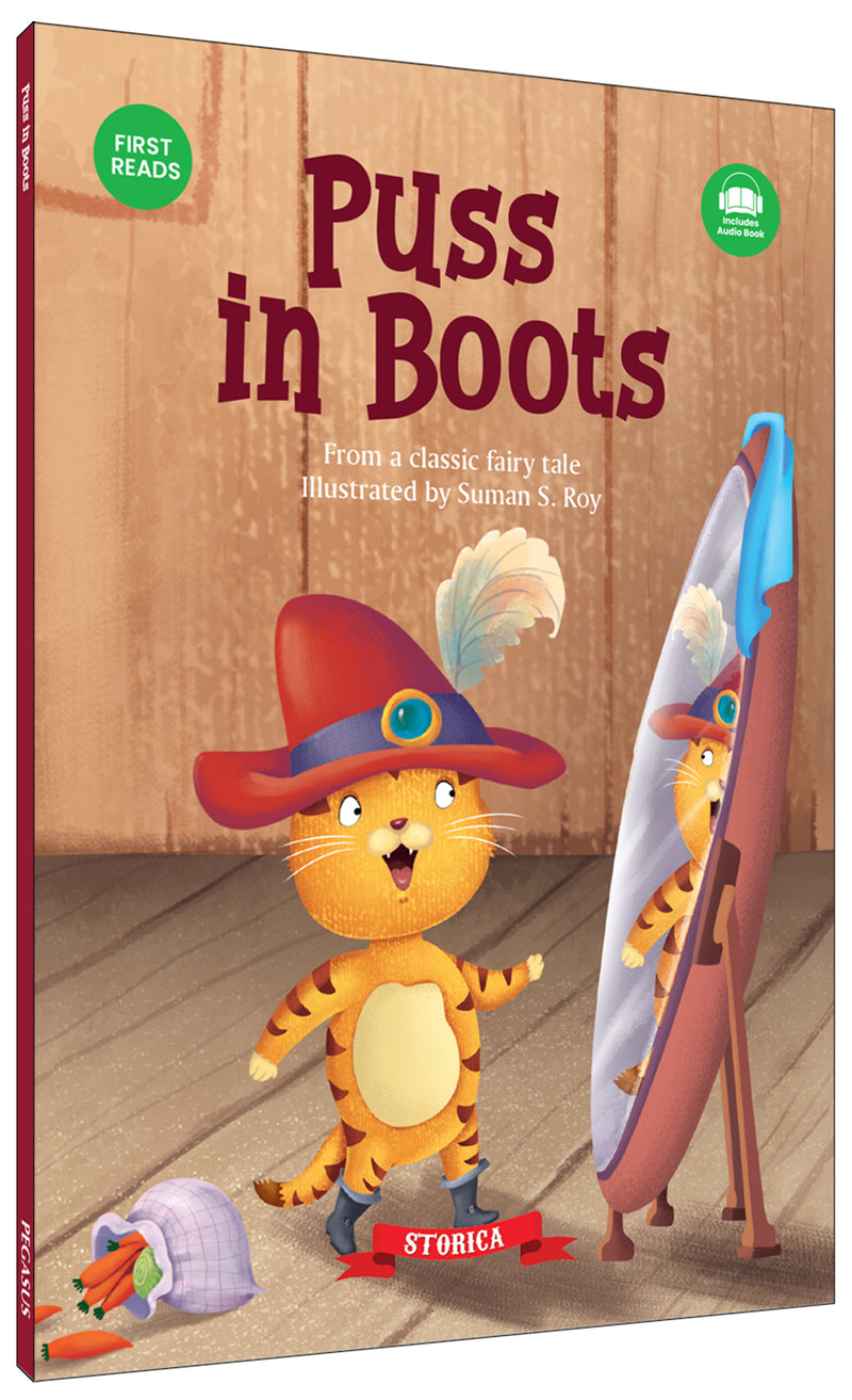 Puss in Boots Story Book – Early Learning Book for Kids (Age 4+ Years) |  Classic Fairy Tale Story Book for Toddler