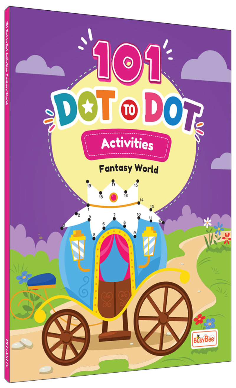 101 Dot to Dot Activities –  Fantasy World Dot-to-Dot Activity Book (Age 3+ Years) Educational Puzzle Workbook