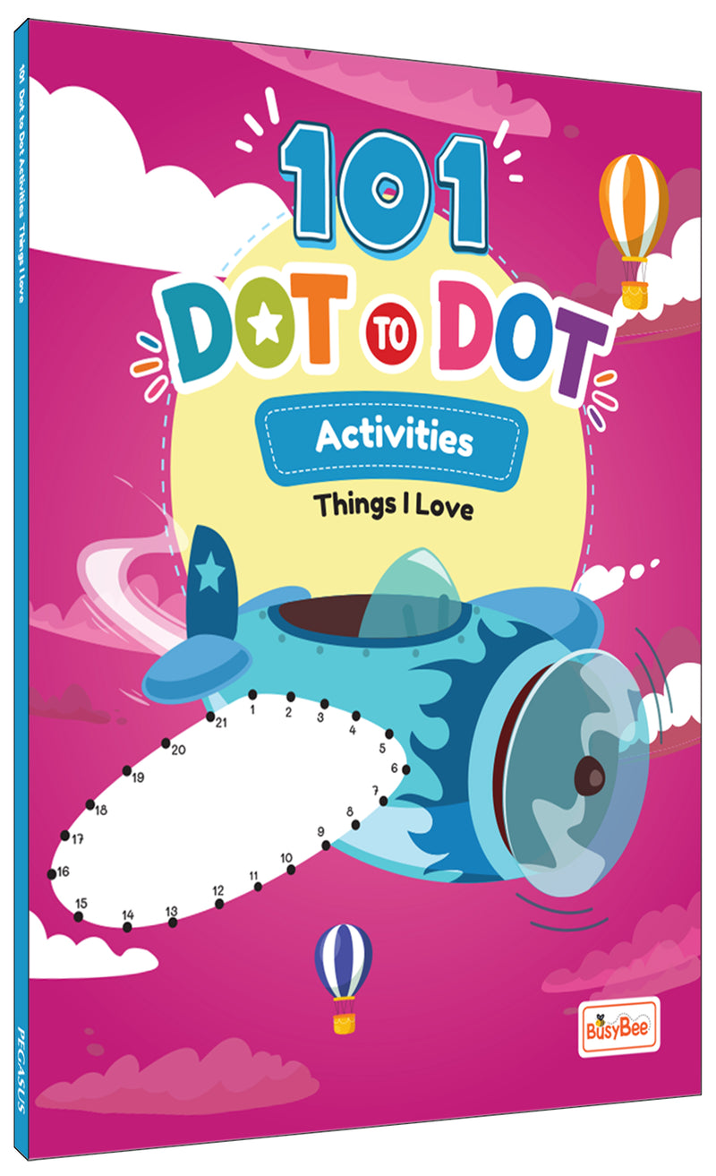 101 Dot to Dot Activities – Things I Love Dot-to-Dot Activity Book (Age 3+ Years) Educational Puzzle Workbook