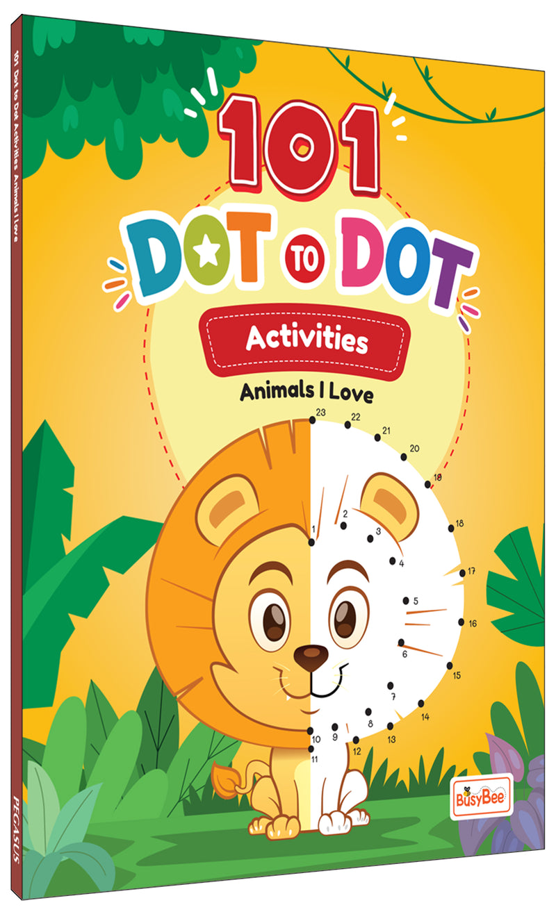101 Dot to Dot Activities – Animal I Love Dot-to-Dot Activity Book (Age 3+ Years) Educational Puzzle Workbook