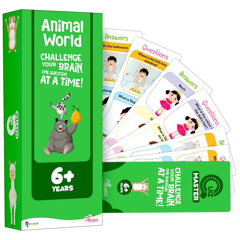Quiz Master Animal World for Kids (Age 6+ Years) Quiz Challenge Educational Cards and Brain Teaser Learning Game