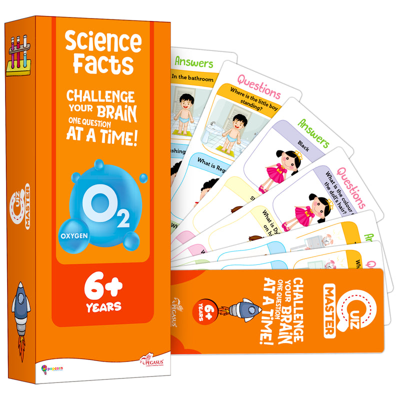 Quiz Master Science Facts for Kids (Age 5+ Years) Quiz Challenge Educational Cards and Brain Teaser Learning Game