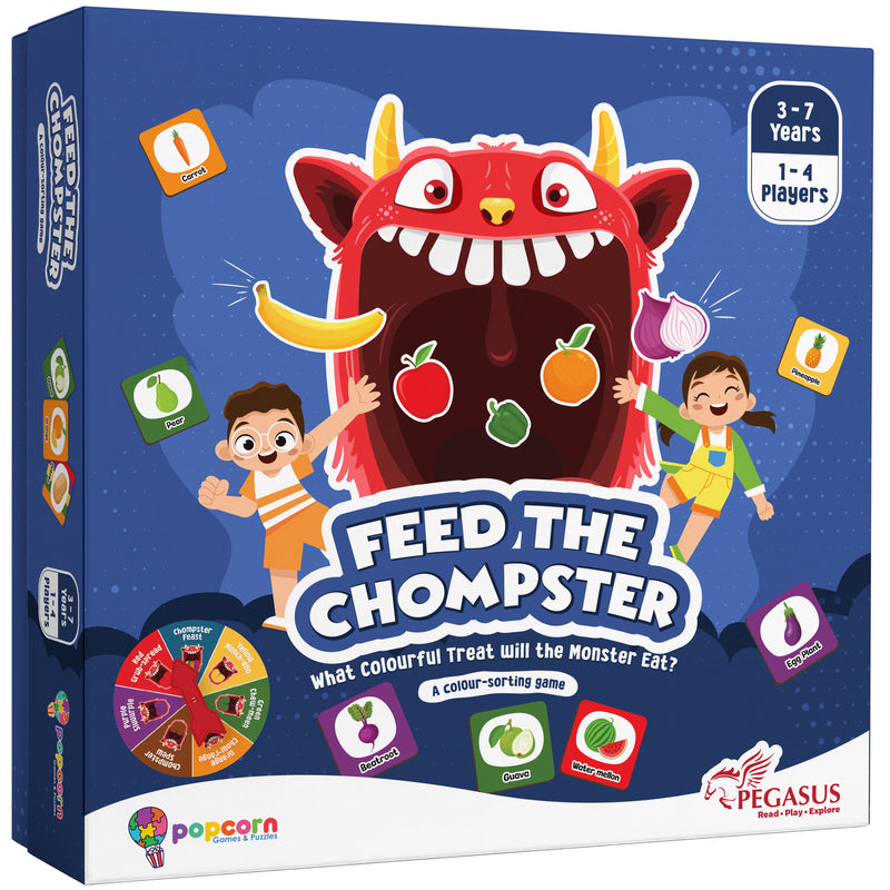 Feed the Chompster Board Game for Kids and Toddlers, Fun Memory Games and Creative Activity for Kids (Age 3+ Years)