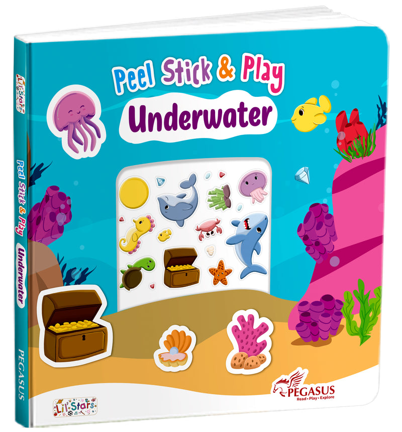 Peel Stick & Play Underwater Book for Kids – Reusable Sticker Sea Activity Book (Age 2+ Years)