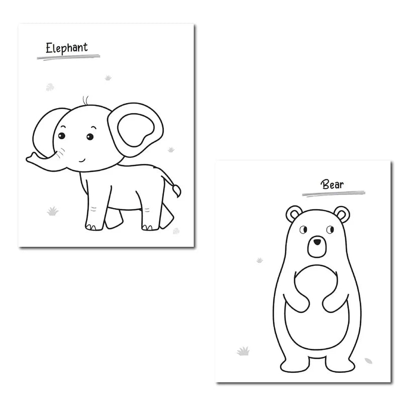 Set of 4 Colouring Sticker Activity Book | Age 2+ Years