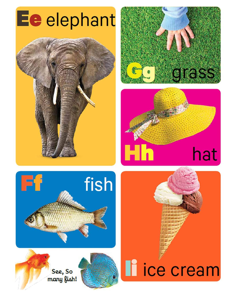 Early Learning Alphabet Board Book for Kids – ABC Letters, Picture Vocabulary Book (Age 1+ Years)