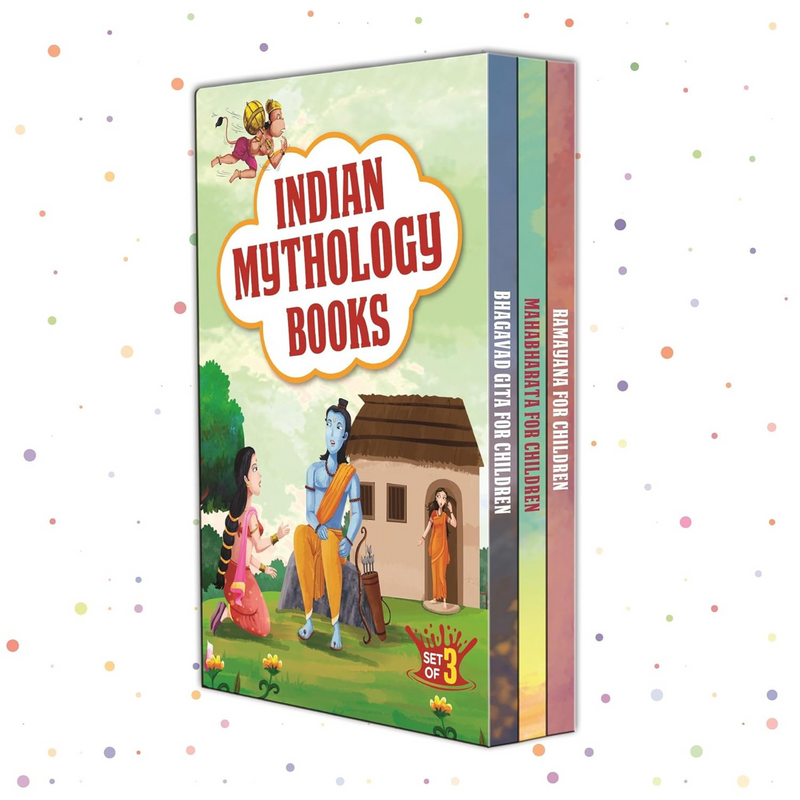 Set of 3 Mythology Story Books -Ramayana, Bhagavad Gita , Mahabharata for Children