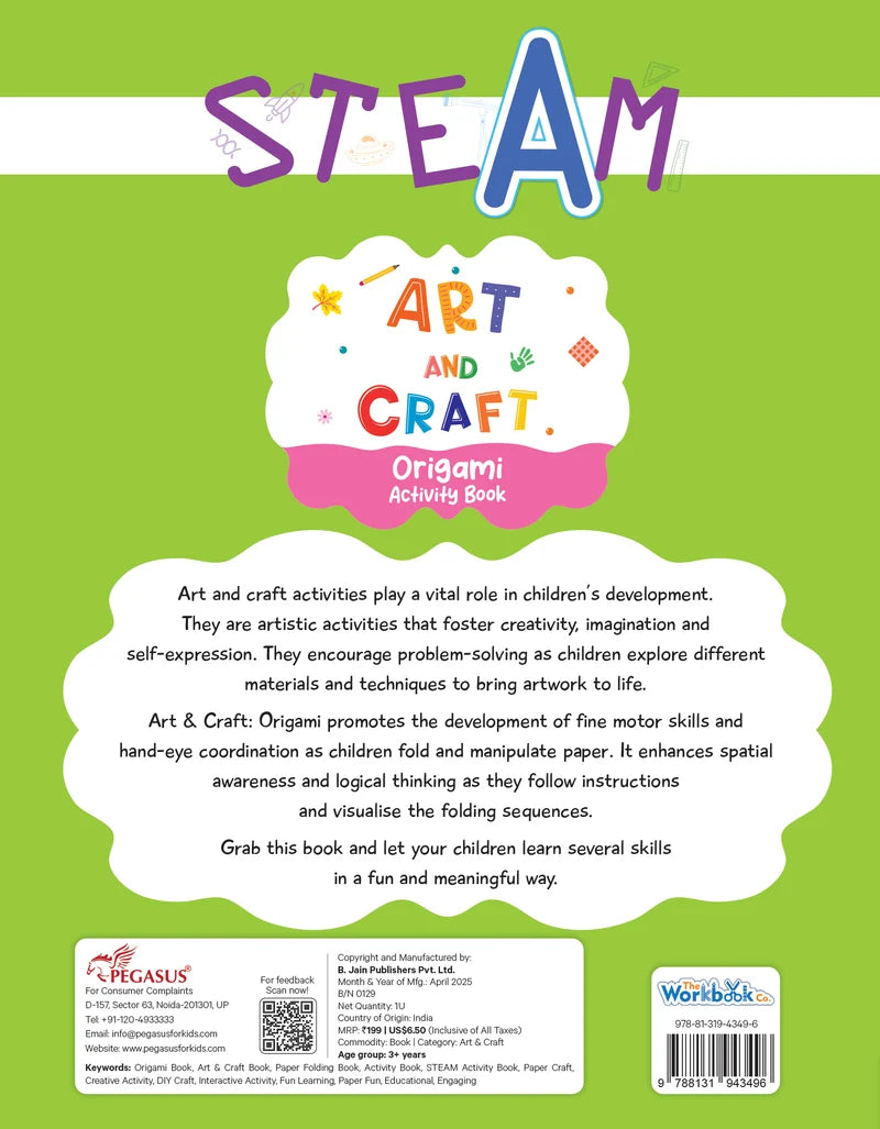 Set of 5 STEAM Art & Craft Books | Age 2+ Years