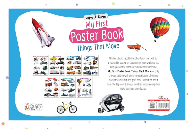 Wipe & Clean - My First Poster Book - Things That Move