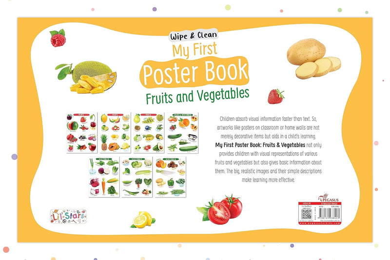 Wipe & Clean - My First Poster Book - Fruits & Vegetable
