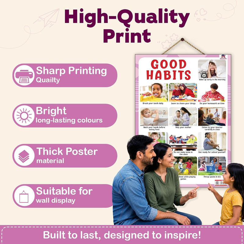 Good Habits - Thick Laminated Primary Chart