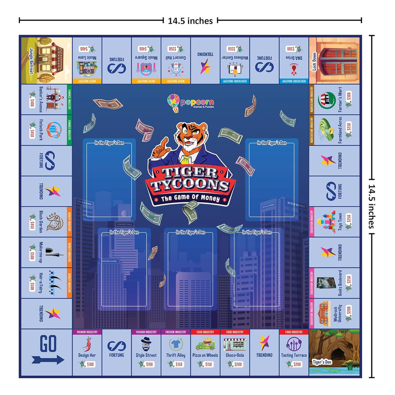 Tiger Tycoons Board Game for Kids | Money & Business Strategy Game | 2–4 Players | Age 8+ Years