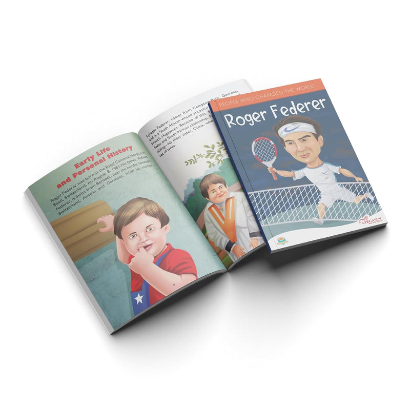 Legends of Sports Book Set for Kids | 4 Books on Football, Tennis & Cricket Stars | ( Age 4+ Years )