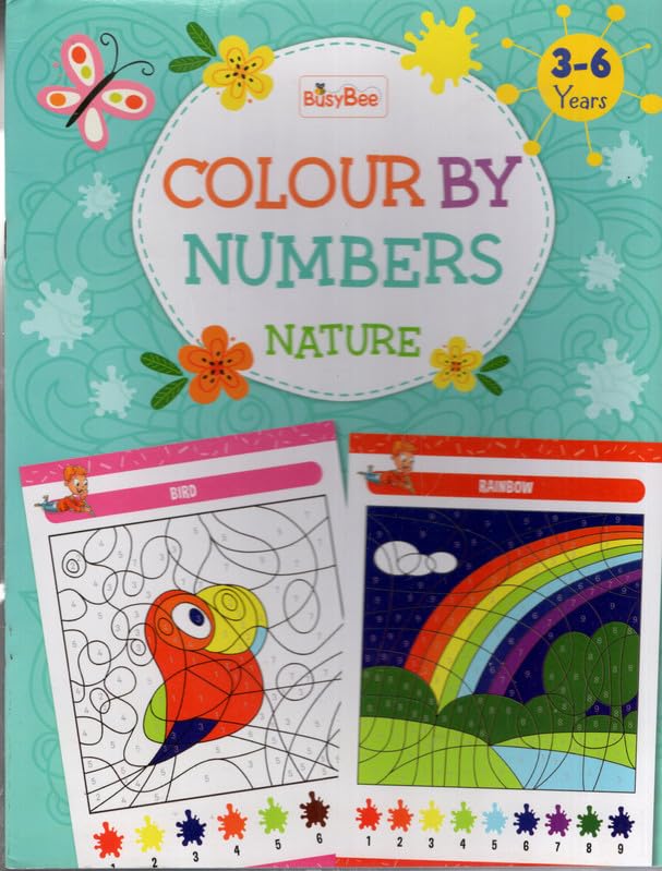 Nature Colour by Numbers Book for Kids | Colouring Activity Book | ( Age 3+ Years )
