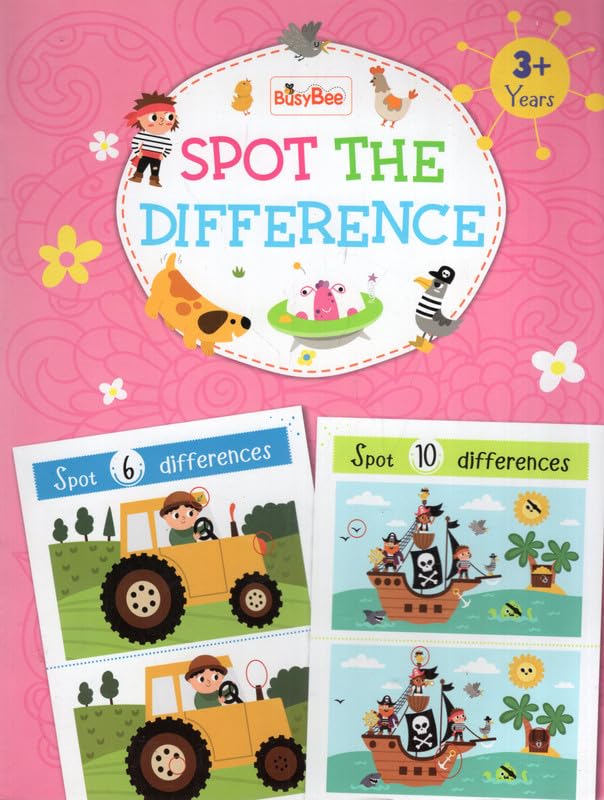 Spot the Difference Puzzle Book for Kids | Brain Games & Observation Activities | ( Age 3+ Years )