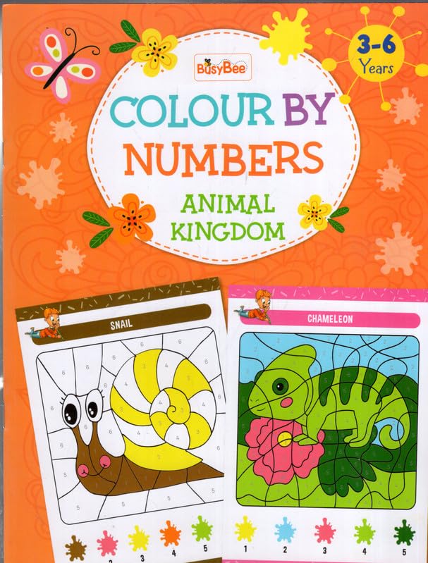 Colour by Numbers for Kids | Animal Kingdom Colouring & Learning Book | ( Age 3+ Years )