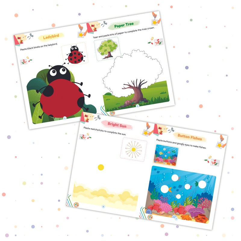 STEAM Art And Craft - Cut & Paste Activity Book – Level 1