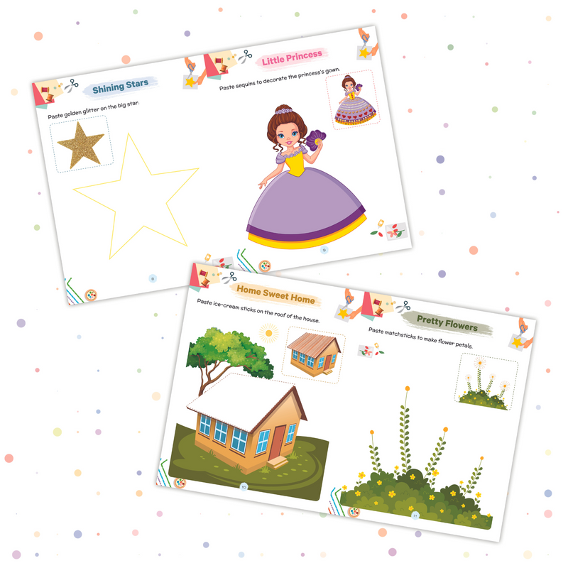 STEAM Art And Craft - Cut & Paste Activity Book – Level 1